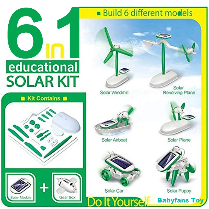 6-In-1 Solar-Power Robot Kit A - Electronics Gadgets For Kids review and price