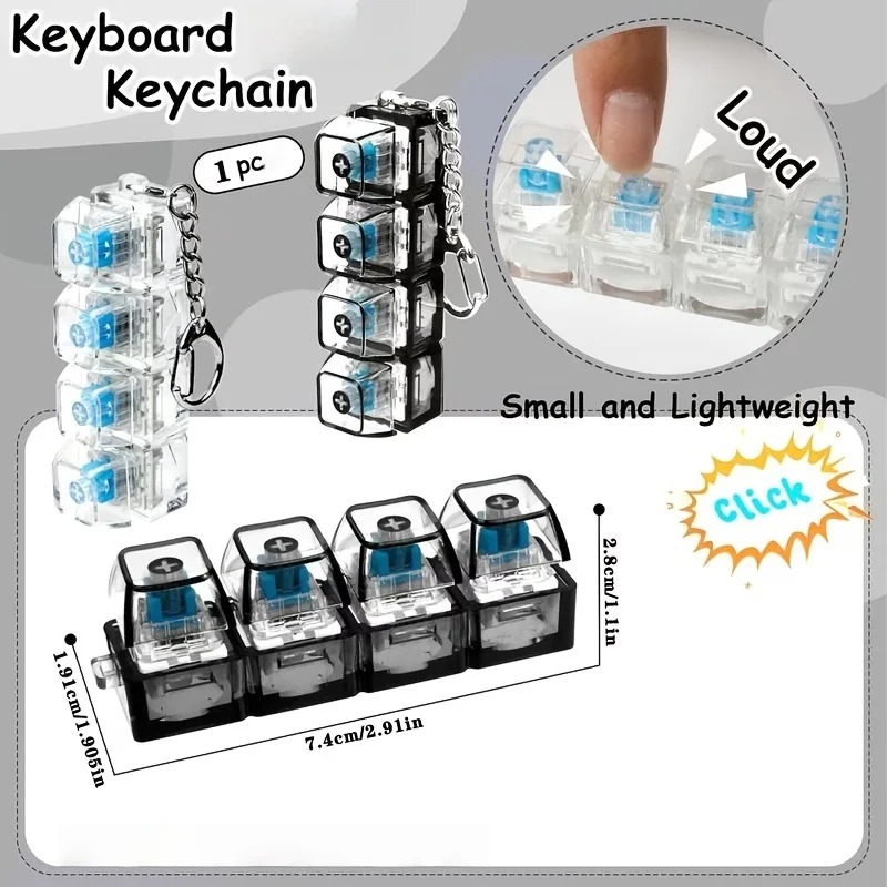、/LED Keyboard Keychain Fidget - Electronics Gadgets For Kids review and price