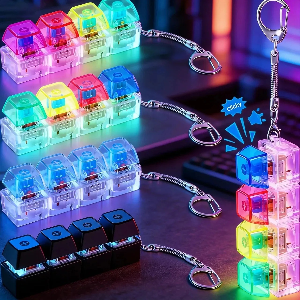 '/LED Keyboard Keychain Fidget - Electronics Gadgets For Kids review and price